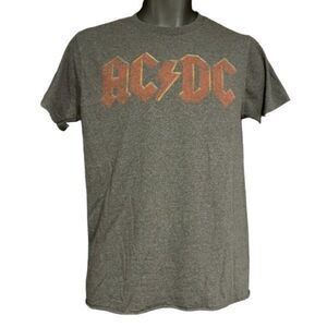 AC/DC AC/DC AC DC Red Yellow Gray Cutoff T-Shirt Men’s Small
